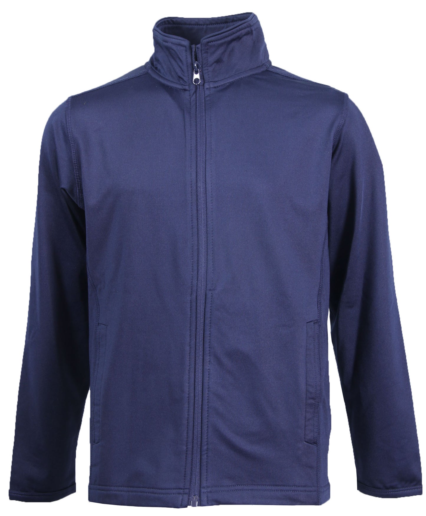 NAVY ZIP JACKET WITH LOGO